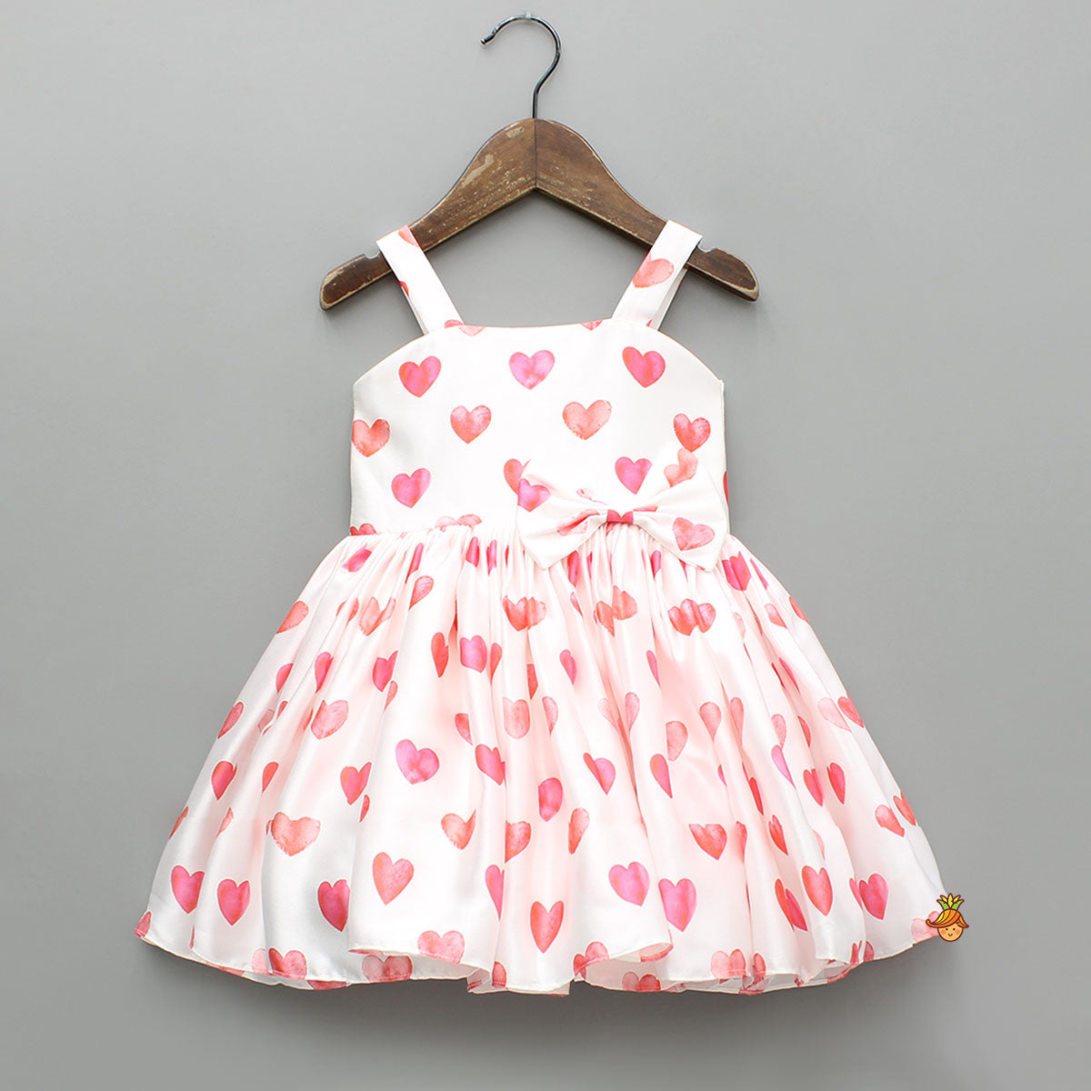 Pre Order: Heart Printed Strappy Dress And Bowie Headband