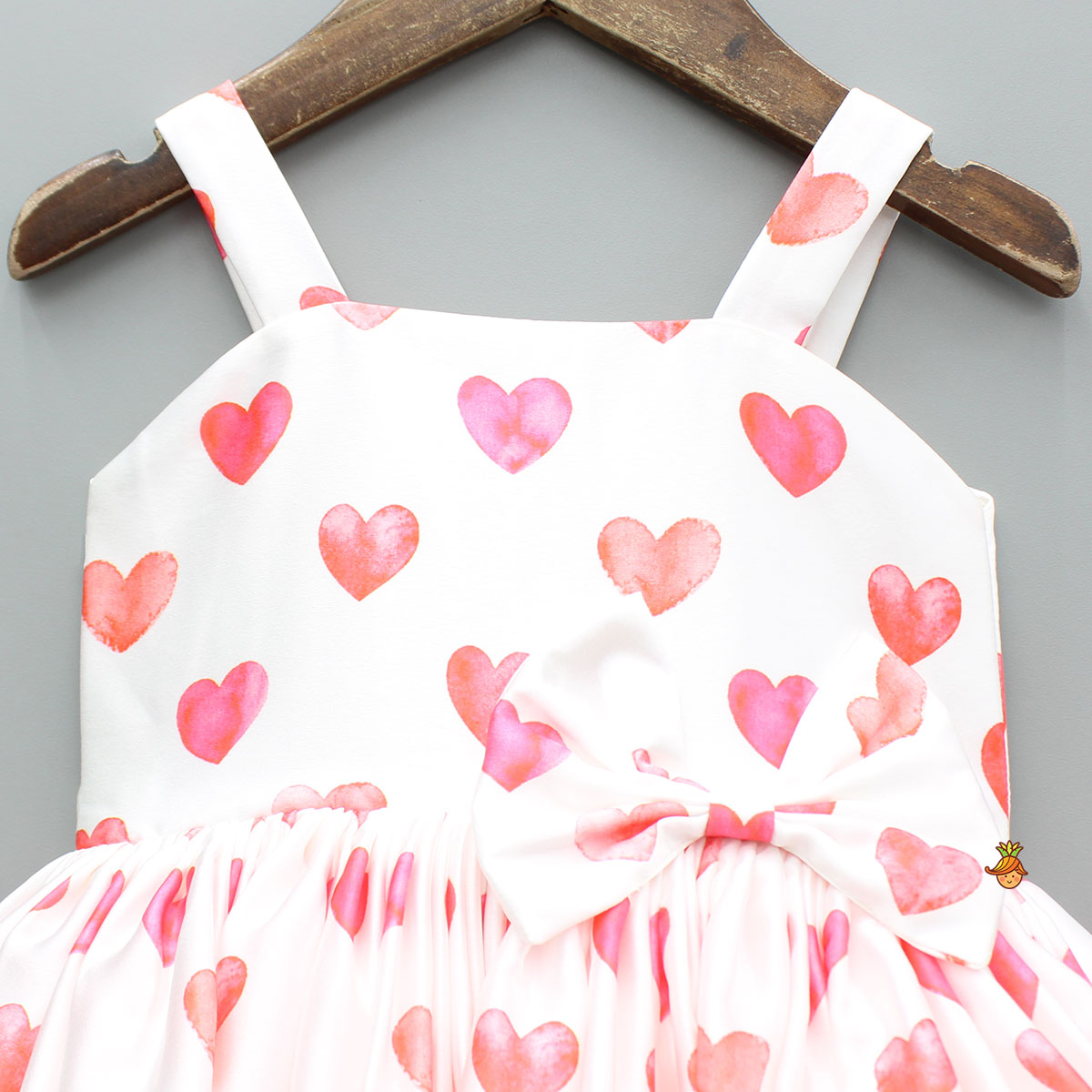 Pre Order: Heart Printed Strappy Dress And Bowie Headband