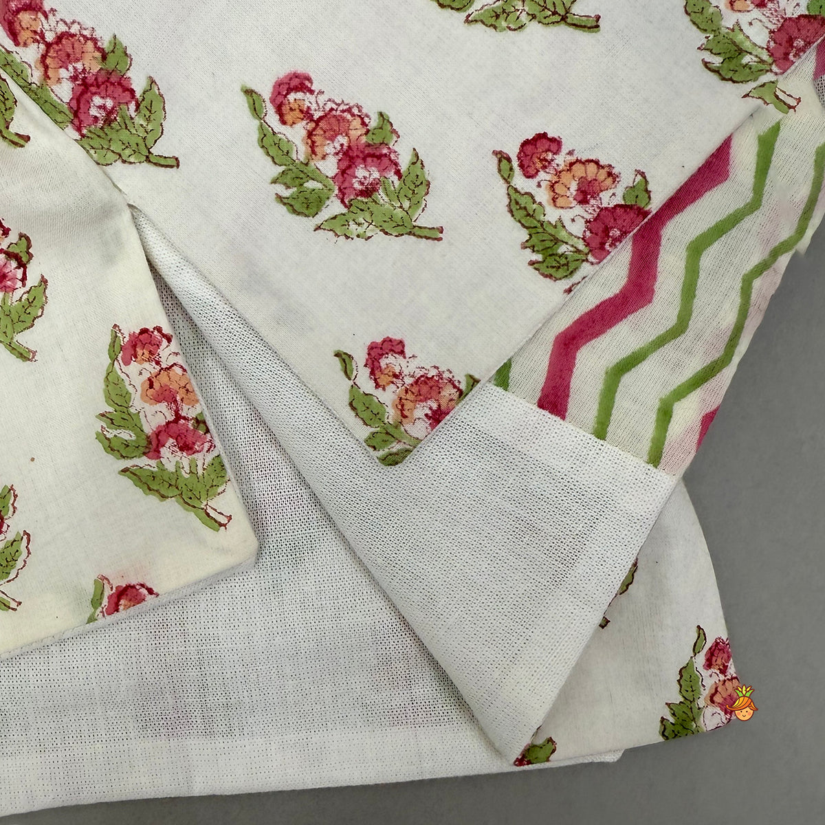 Pre Order: Multicoloured Floral Printed Kurta With Jacket And Dhoti