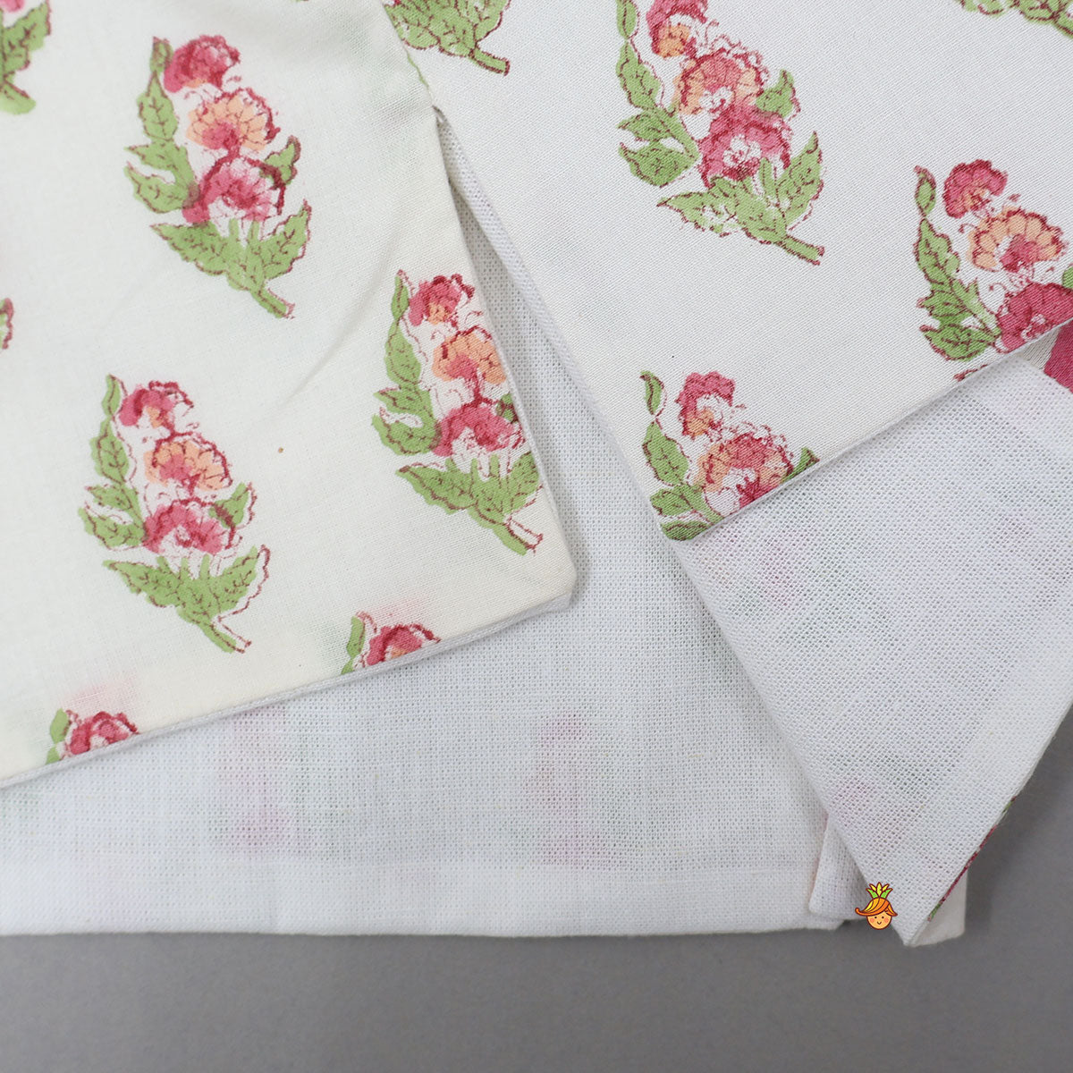 Pre Order: Multicoloured Floral Printed Kurta With Jacket And Dhoti