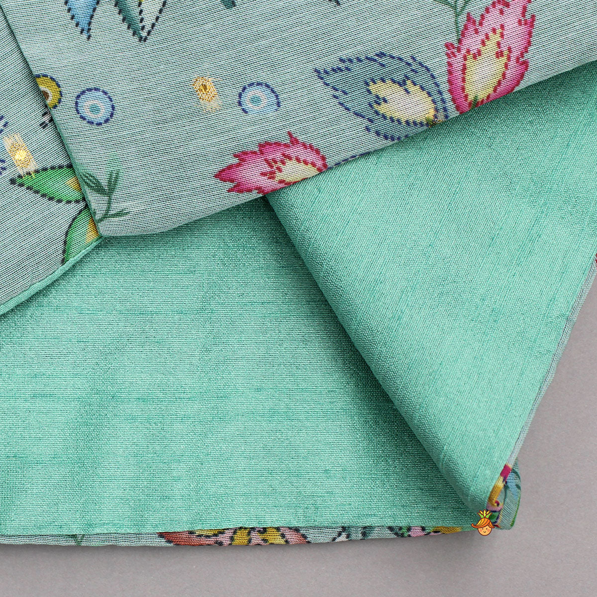 Pre Order: Green Kurta With Printed Jacket And Pyjama