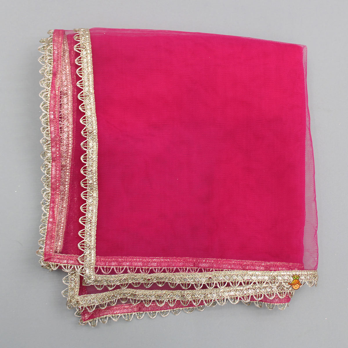 Pre Order: Purple Embroidered Front Overlap Top With Lehenga And Dupatta