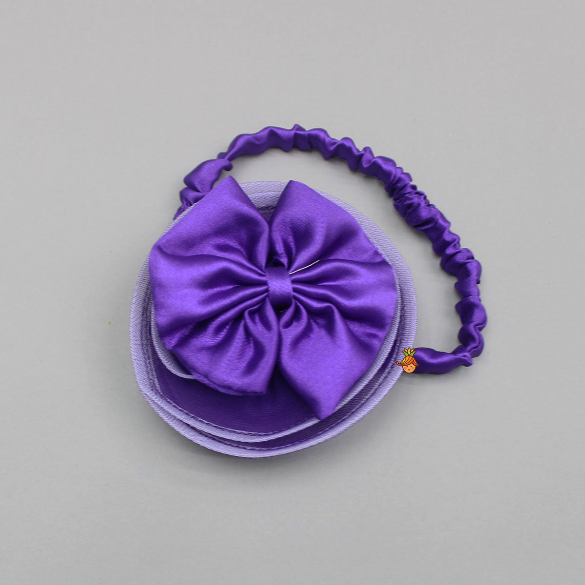 Pre Order: Purple One Shoulder High Low Dress With Matching Head Band And Detachable Bow