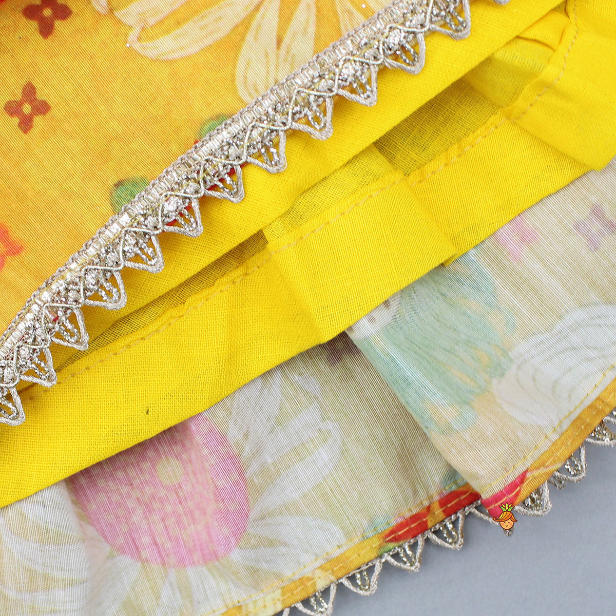 Pre Order: Multicolour Floral Printed Strappy Top And Palazzo With Dupatta