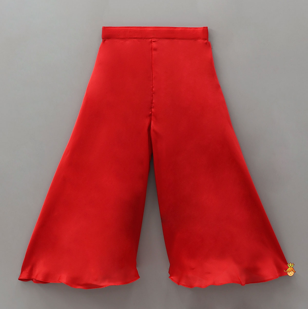 Pre Order: Red Embroidred Halter Neck Top With Flared Palazzo