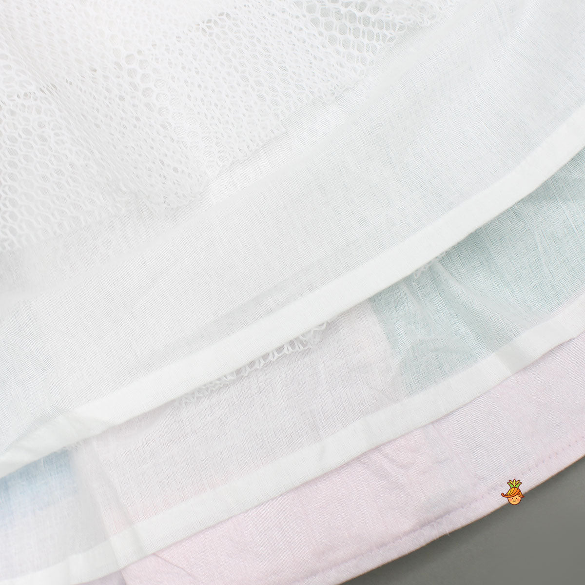 Pre Order: Colour Blocked Multicoloured Top With Lehenga And Dupatta