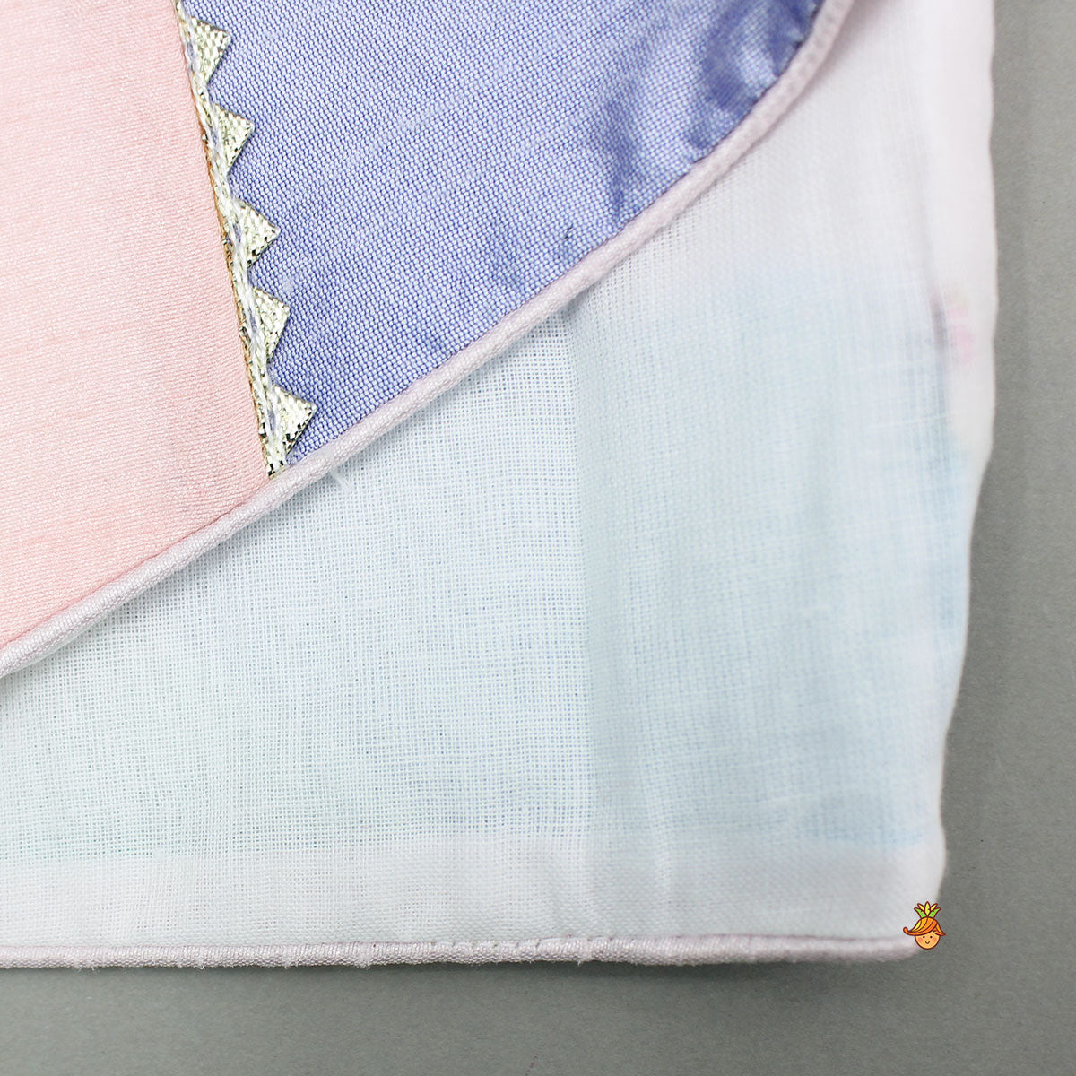 Pre Order: Colour Blocked Multicoloured Top With Lehenga And Dupatta