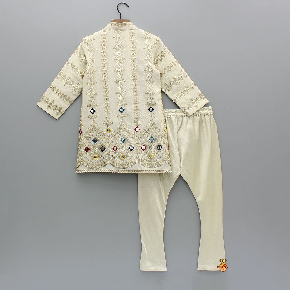 Pre Order: Embroidered and Embellished Sherwani with Churidar