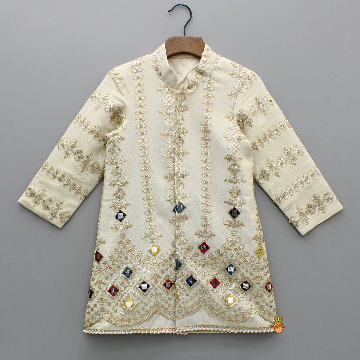 Pre Order: Embroidered and Embellished Sherwani with Churidar