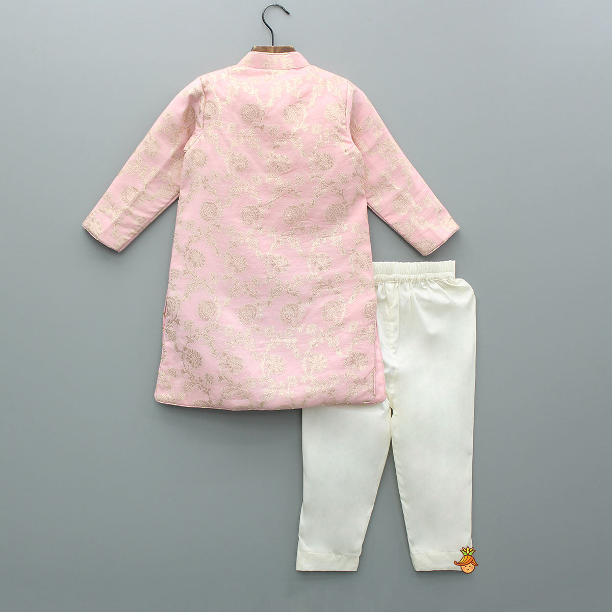 Pre Order: Embellished Pink Chanderi Sherwani And Pant