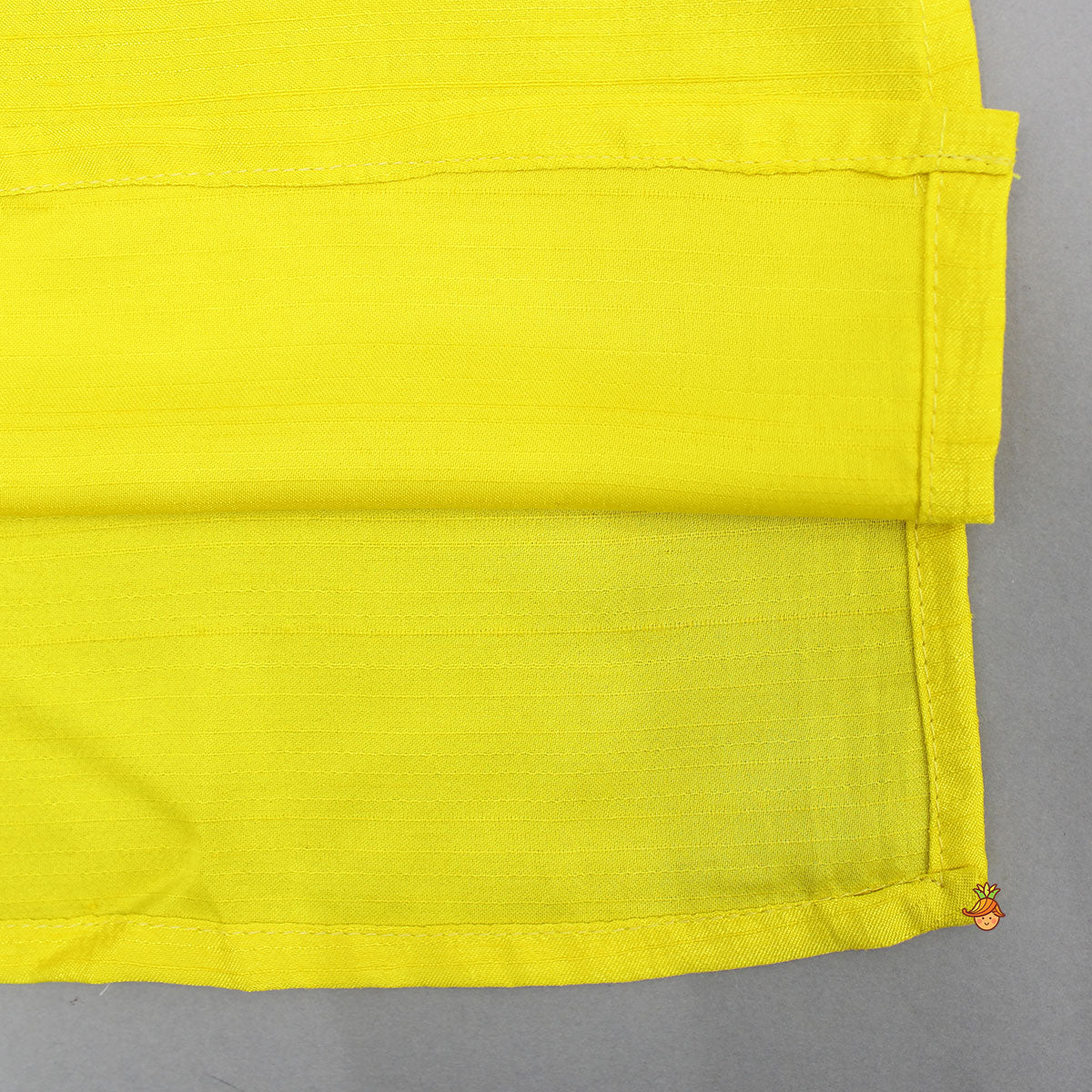 Yellow Ganpati Embroidered Jacket With Matching Kurta And Pyjama