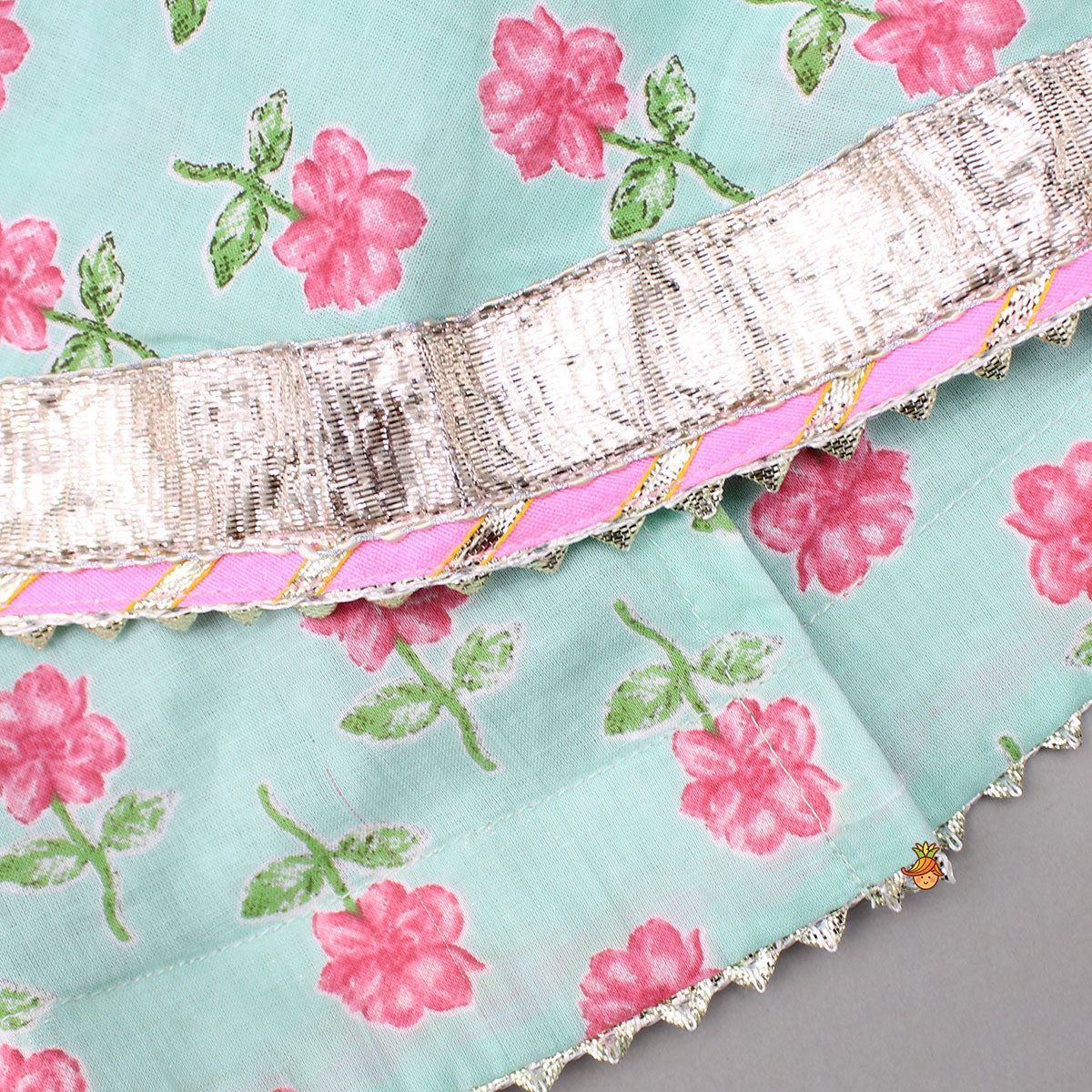 Pre Order: Floral Printed Stylish Backless Kurti With Sharara And Dupatta