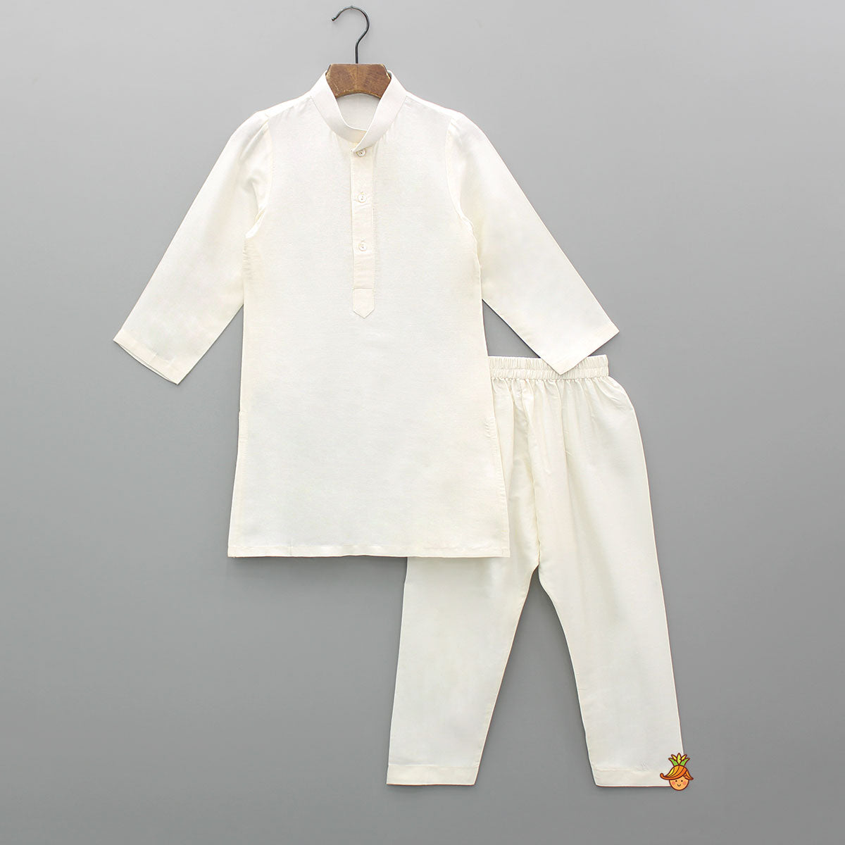 Pre Order: Yellow Embroidered Jacket With Off White Kurta And Pyjama