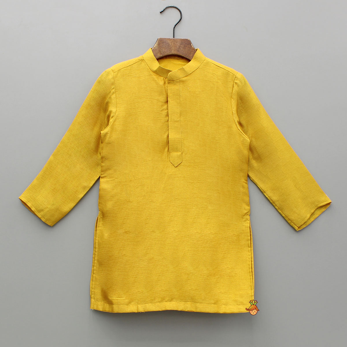 Pre Order: Mustard Kurta And Floral Printed Embroidered Jacket With Pyjama
