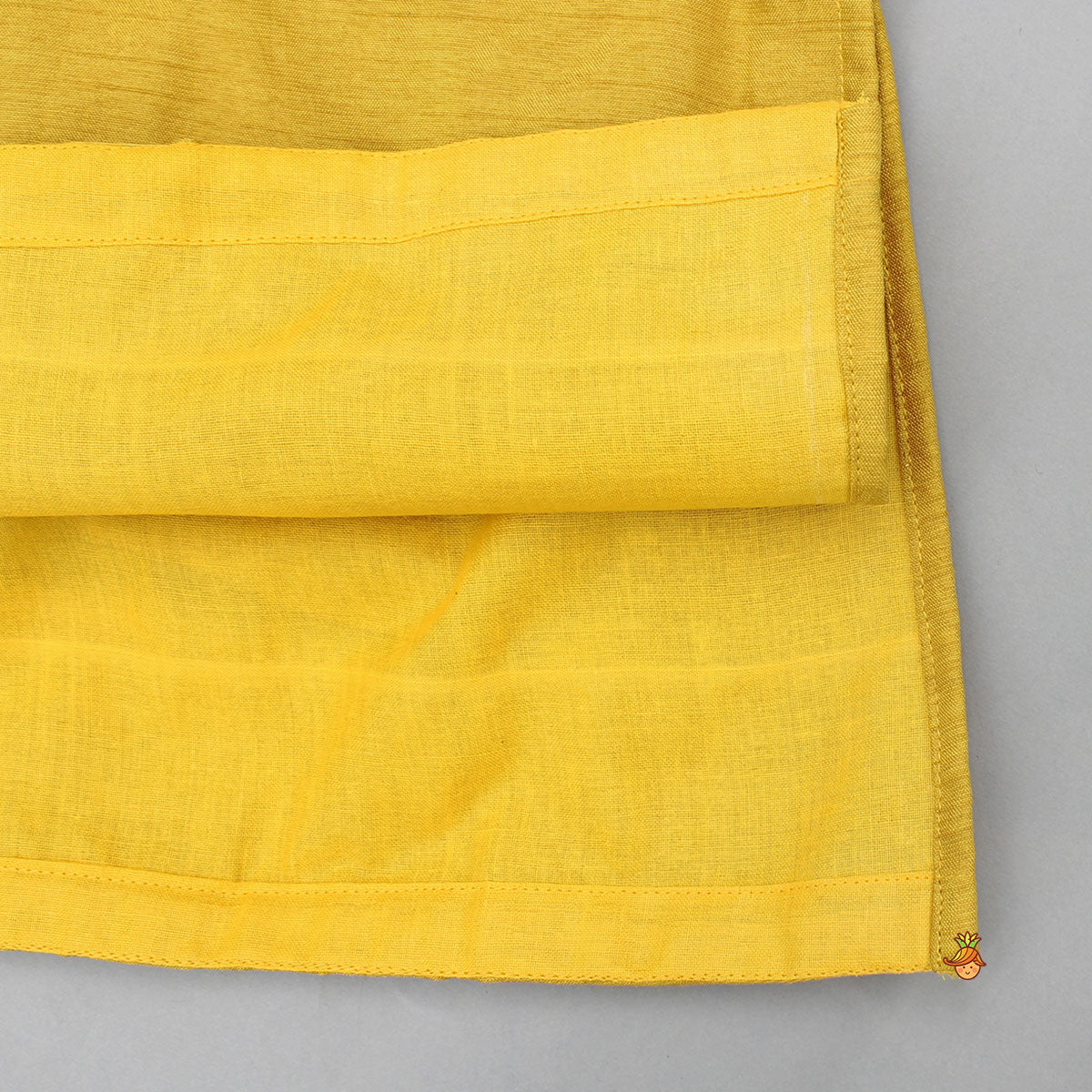 Pre Order: Mustard Kurta And Floral Printed Embroidered Jacket With Pyjama