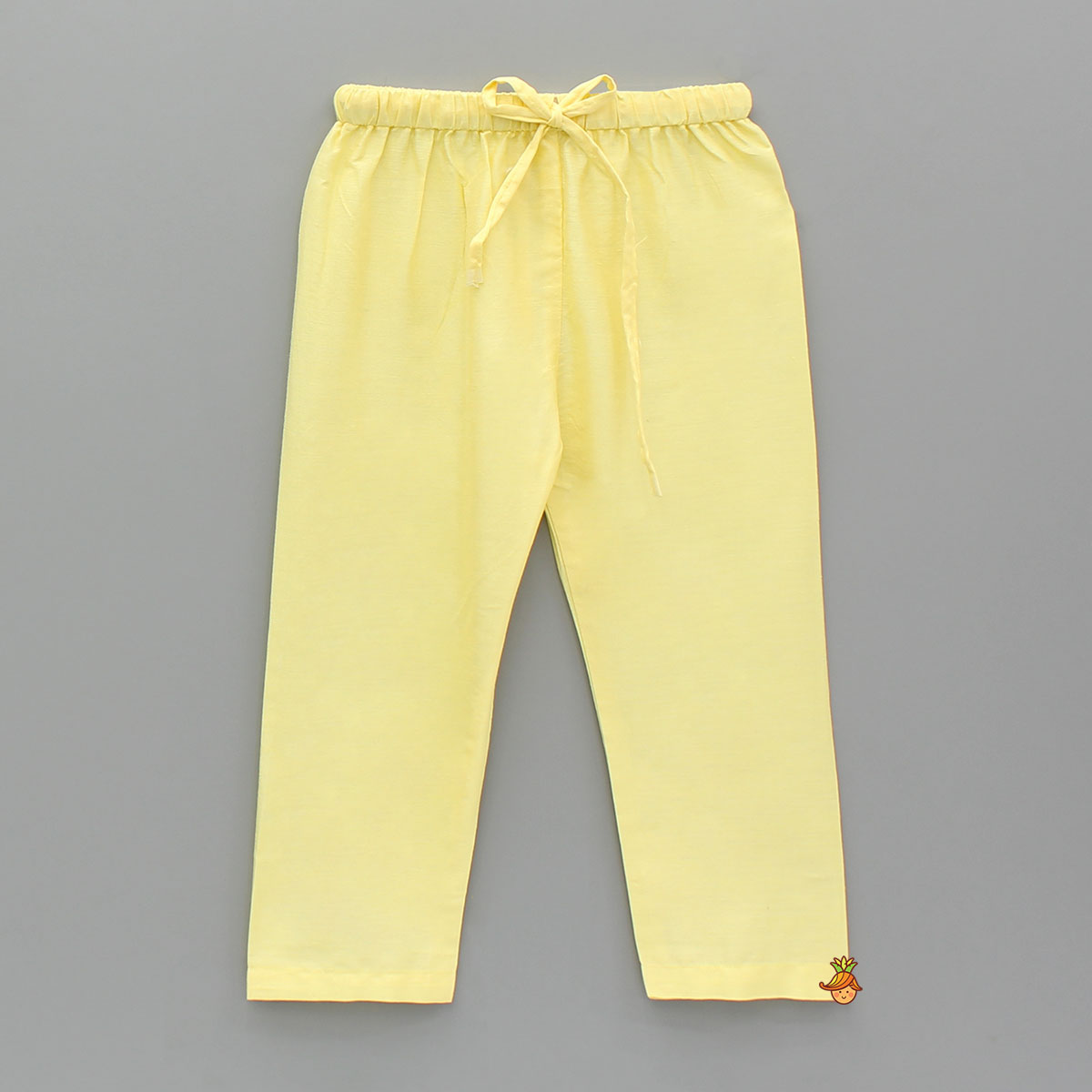 Pre Order: Yellow Kurta And Floral Embroidered Jacket With Pyjama