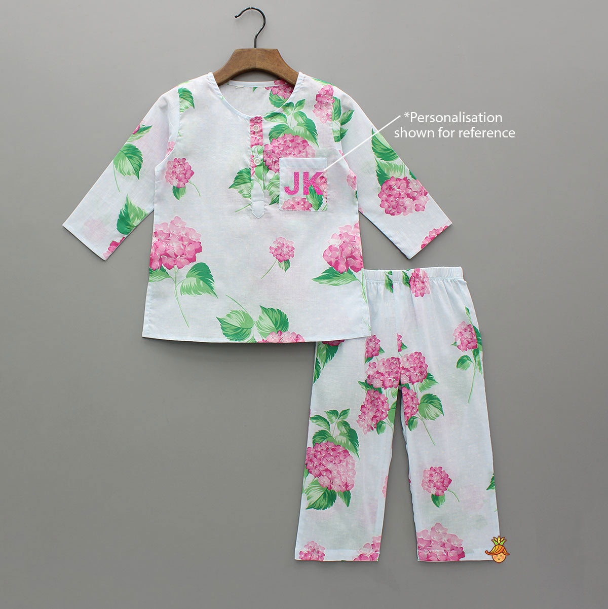 Pre Order: Floral Printed Top And Pyjama