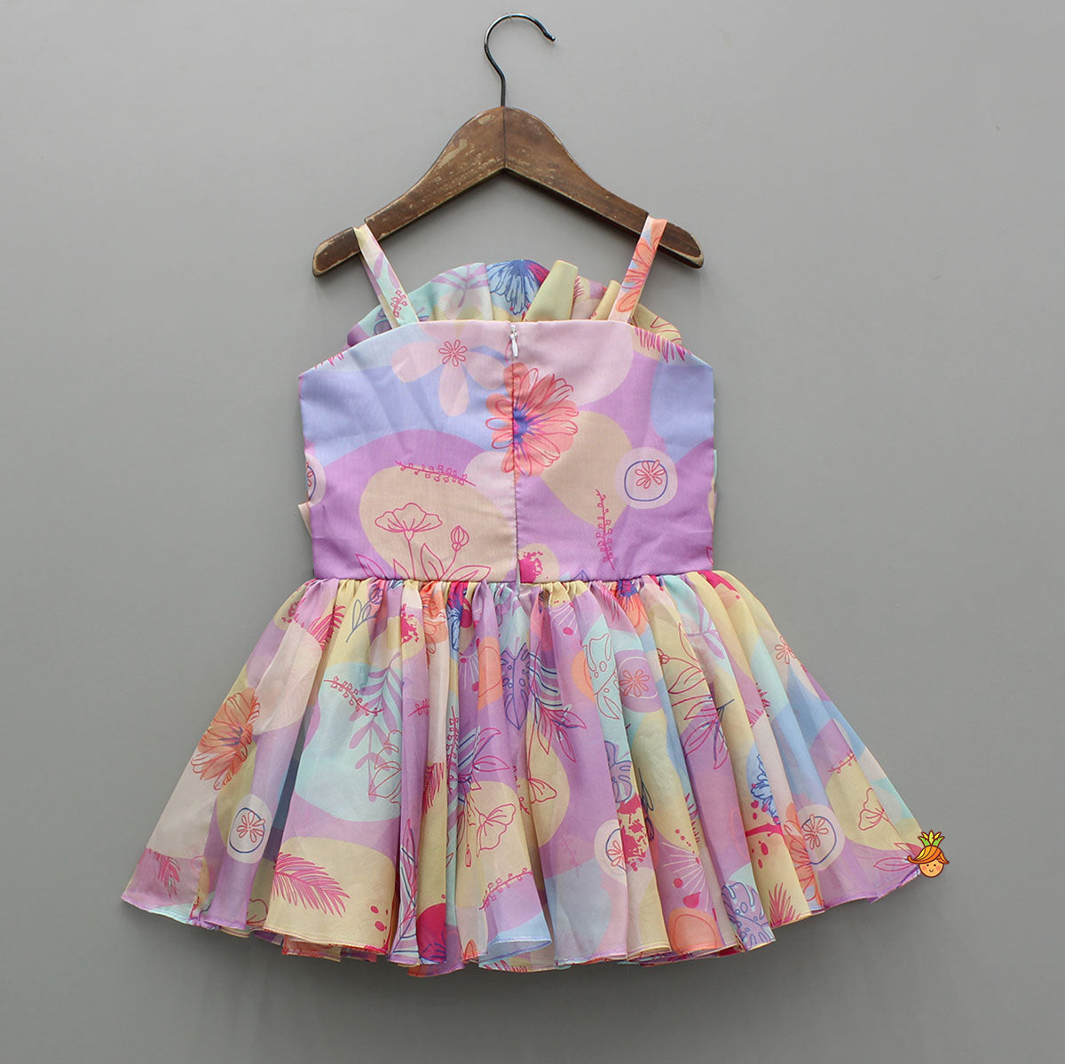 Pre Order: Printed Multicolour Sleeveless Strappy Dress
