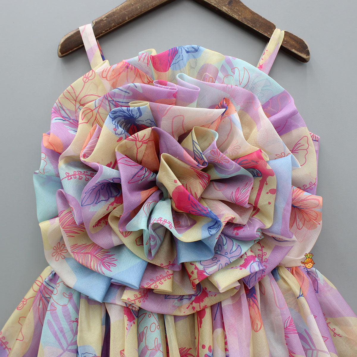 Pre Order: Printed Multicolour Sleeveless Strappy Dress