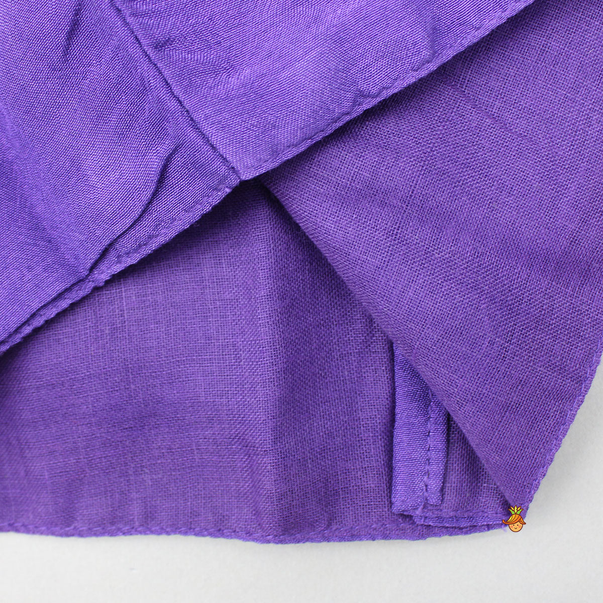 Pre Order: Dori Embroidered Purple Strappy Top And Stylish Layered Lehenga