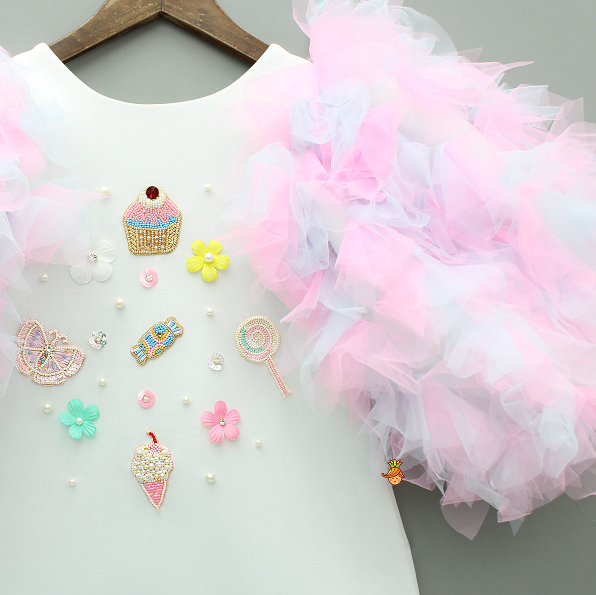 Pre Order: Candies Embroidered And Embellished Dress