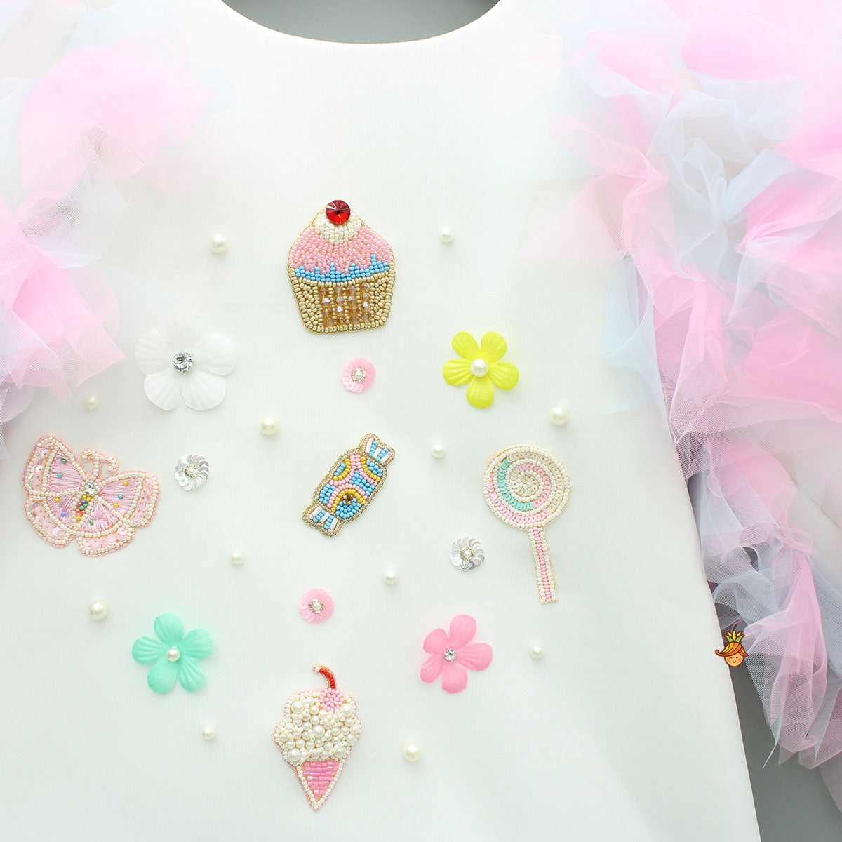 Pre Order: Candies Embroidered And Embellished Dress