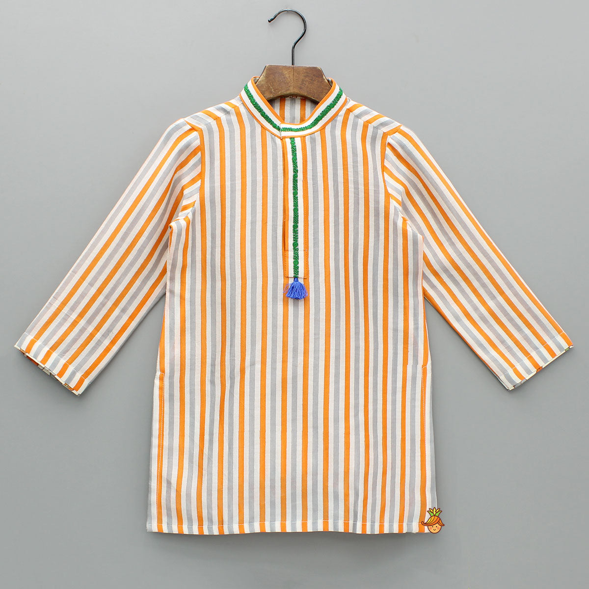 Pre Order: Multicoloured Striped Kurta And Pyjama