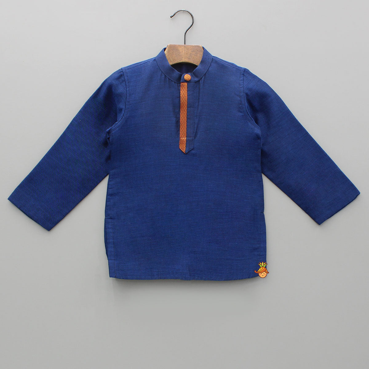 Pre Order: Blue Kurta And Beige Dhoti