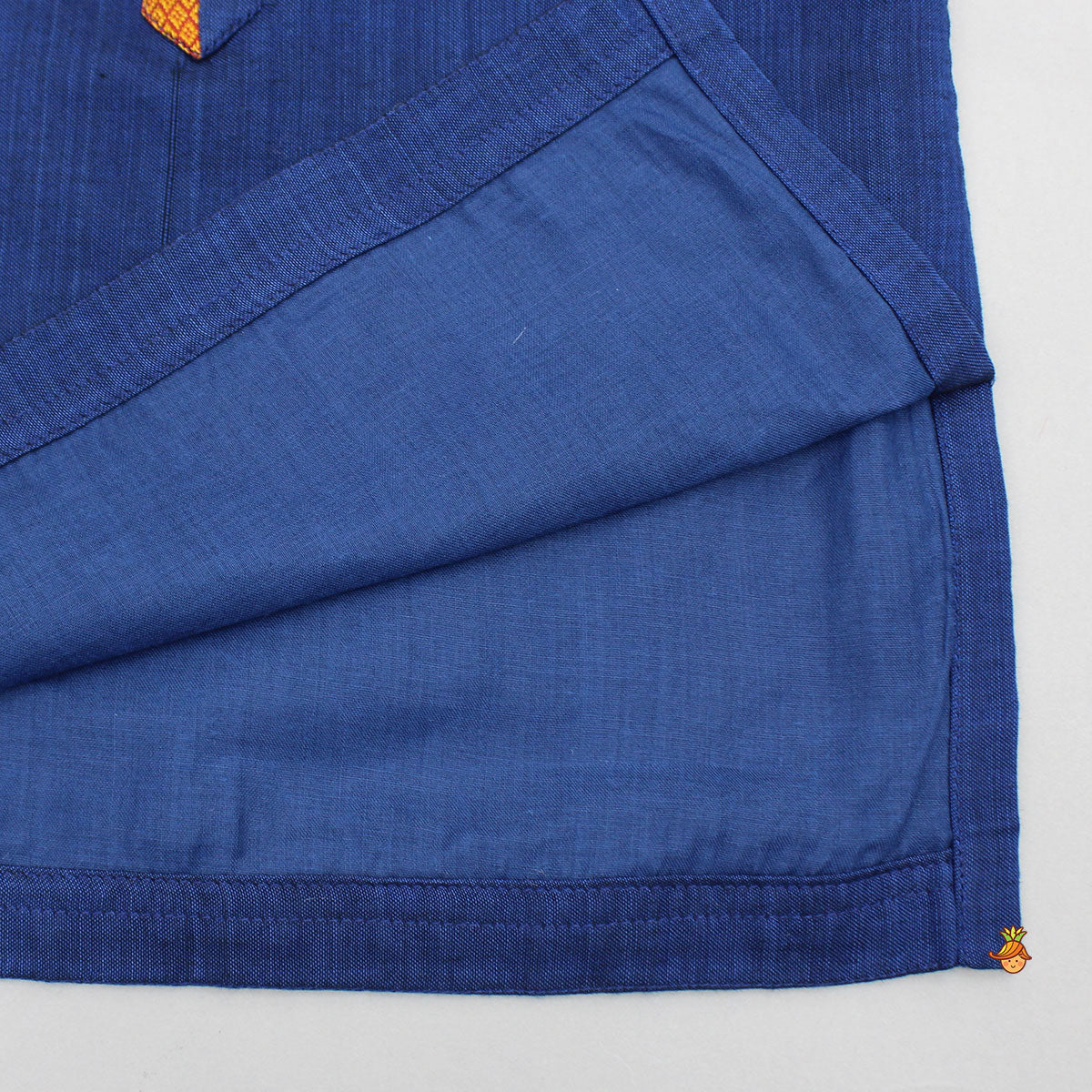 Pre Order: Blue Kurta And Beige Dhoti