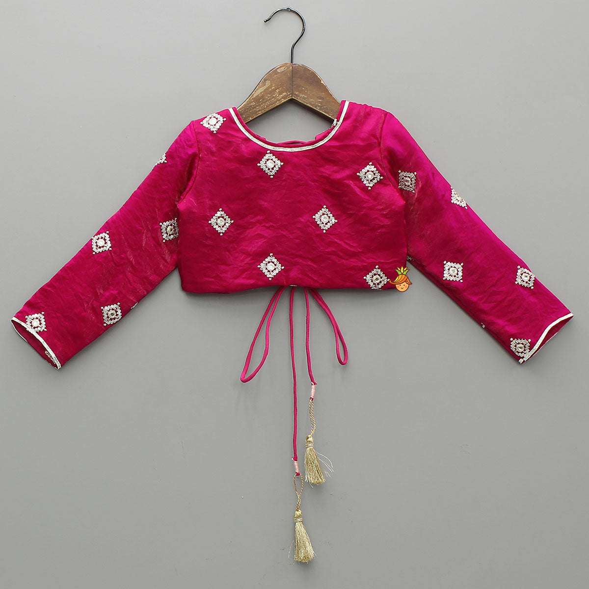 Pre Order: Pink Embroidered Top And Lehenga