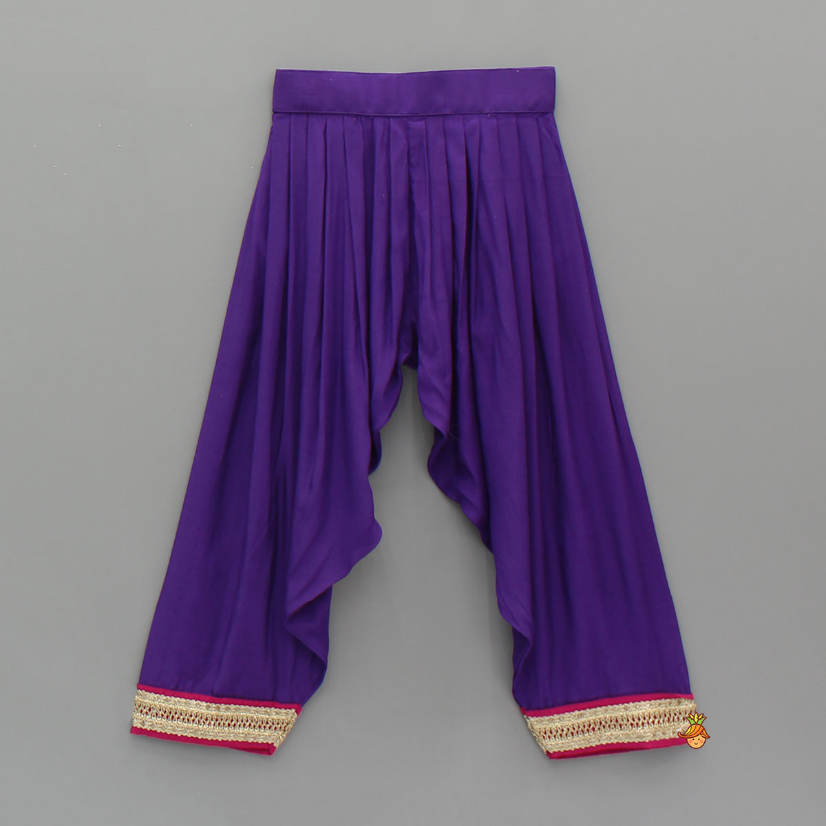 Pre Order: Purple Embellished Kurti And Salwar With Dupatta
