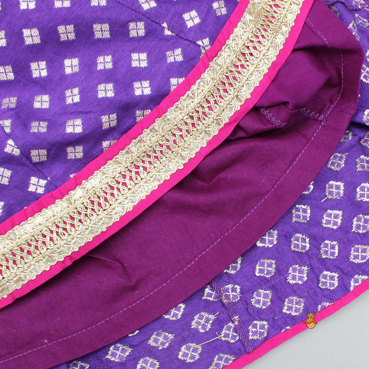 Pre Order: Purple Embellished Kurti And Salwar With Dupatta