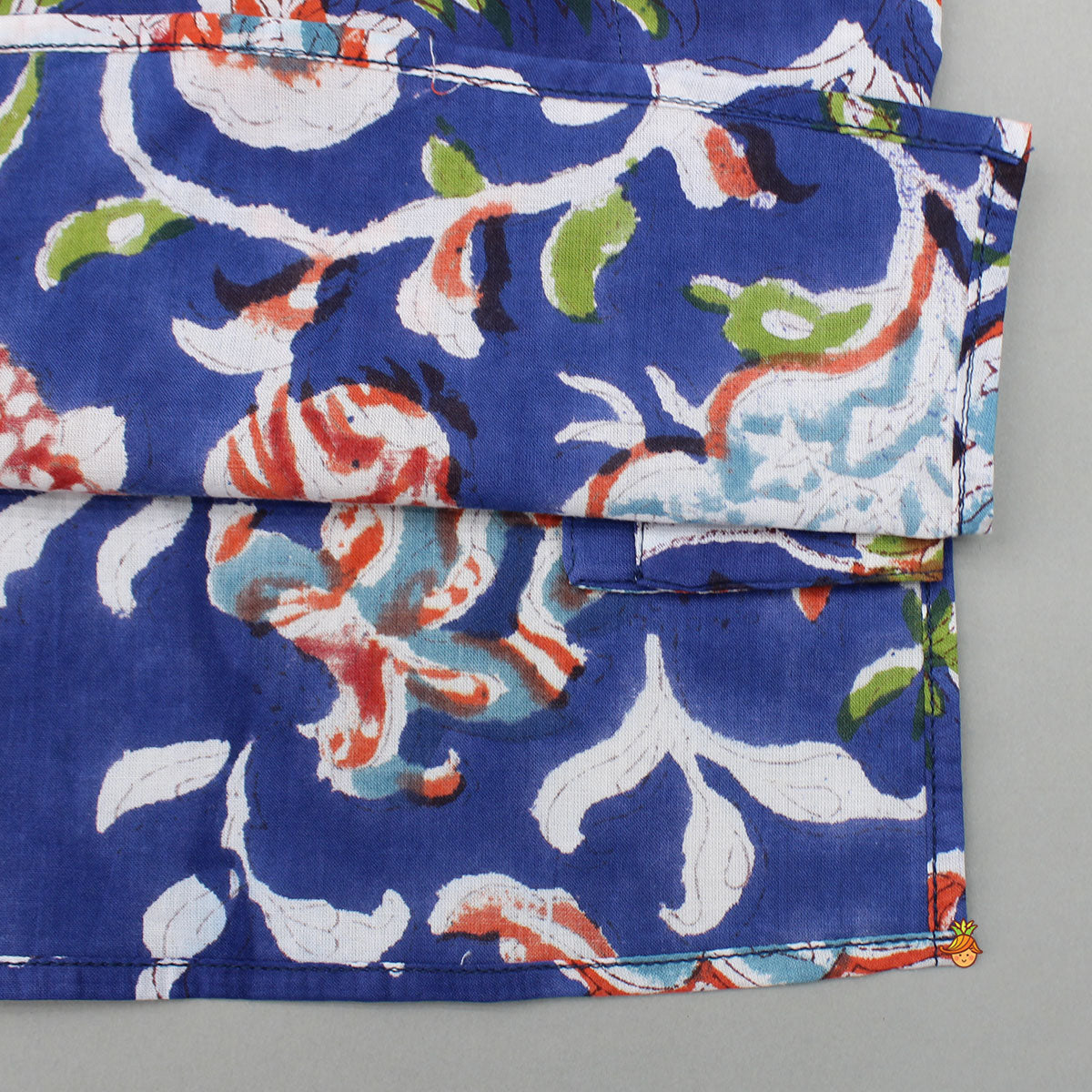 Blue Multicolour Printed Kurta And Pyjama