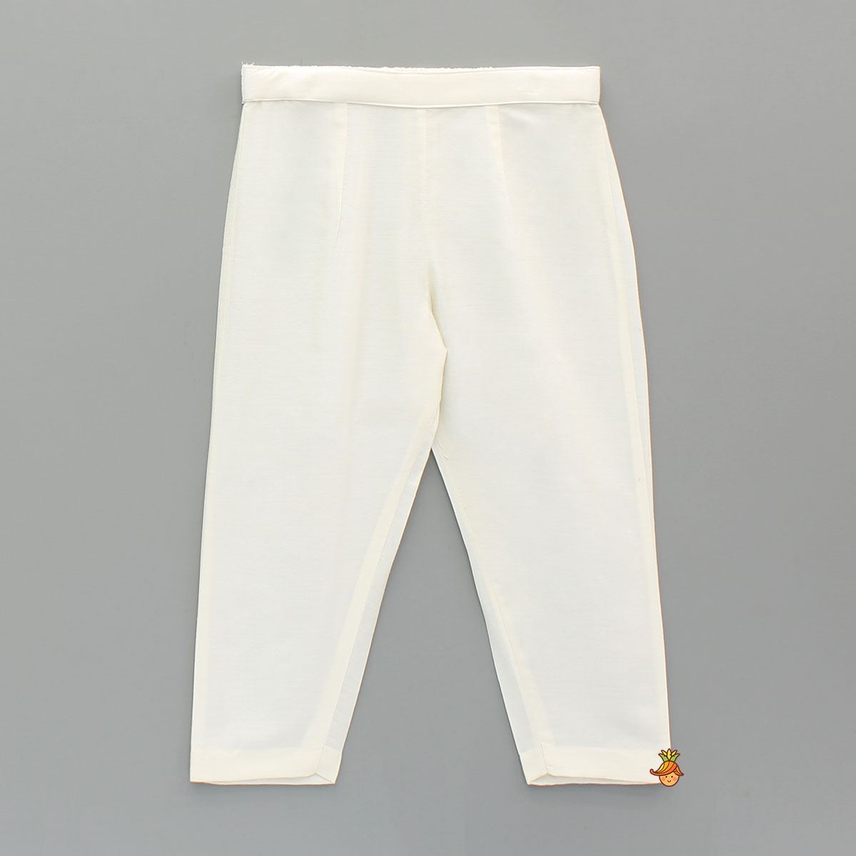 Pre Order: Blue Embroidered Kurta And Off White Pant