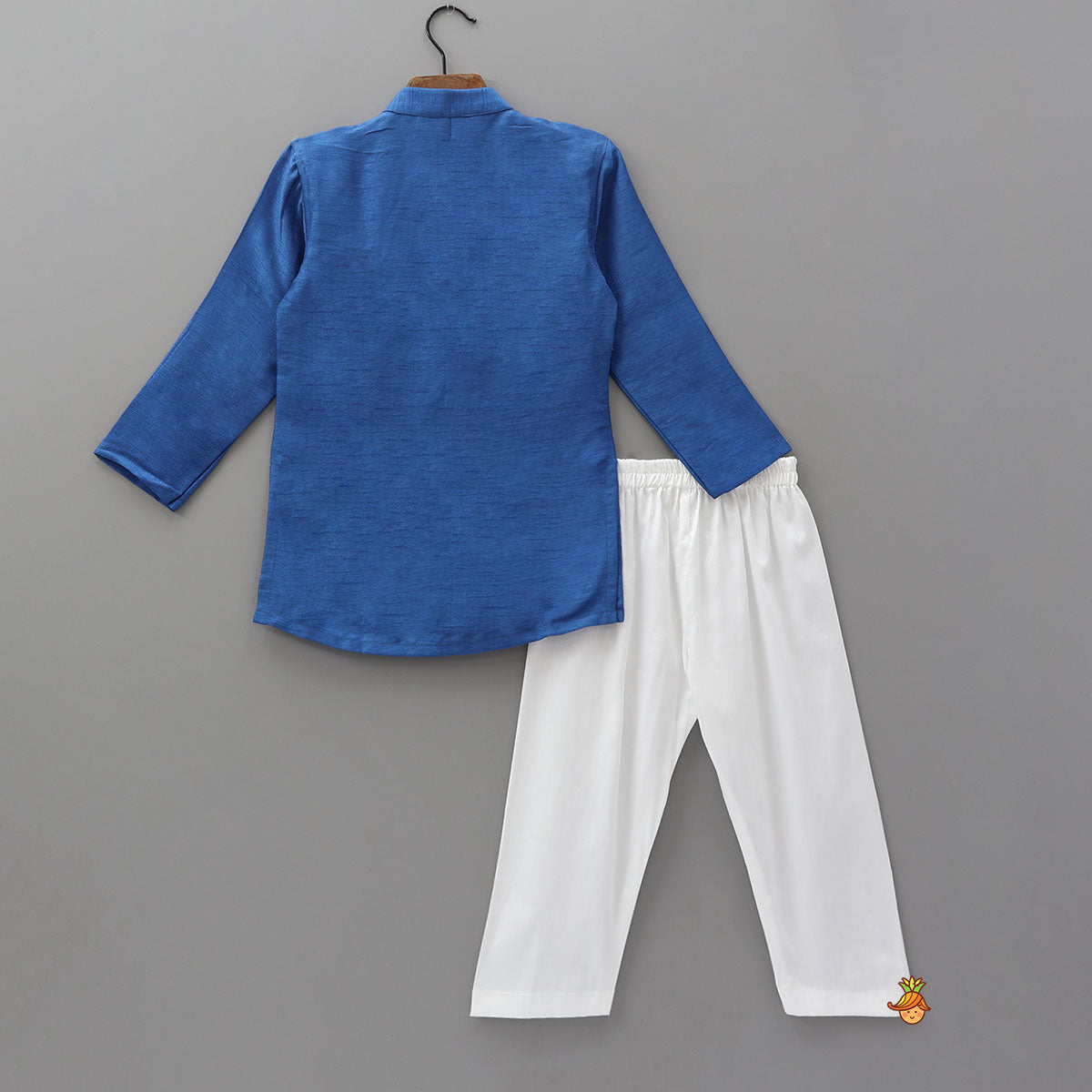 Pre Order: Blue Embroidered Kurta And Pyjama