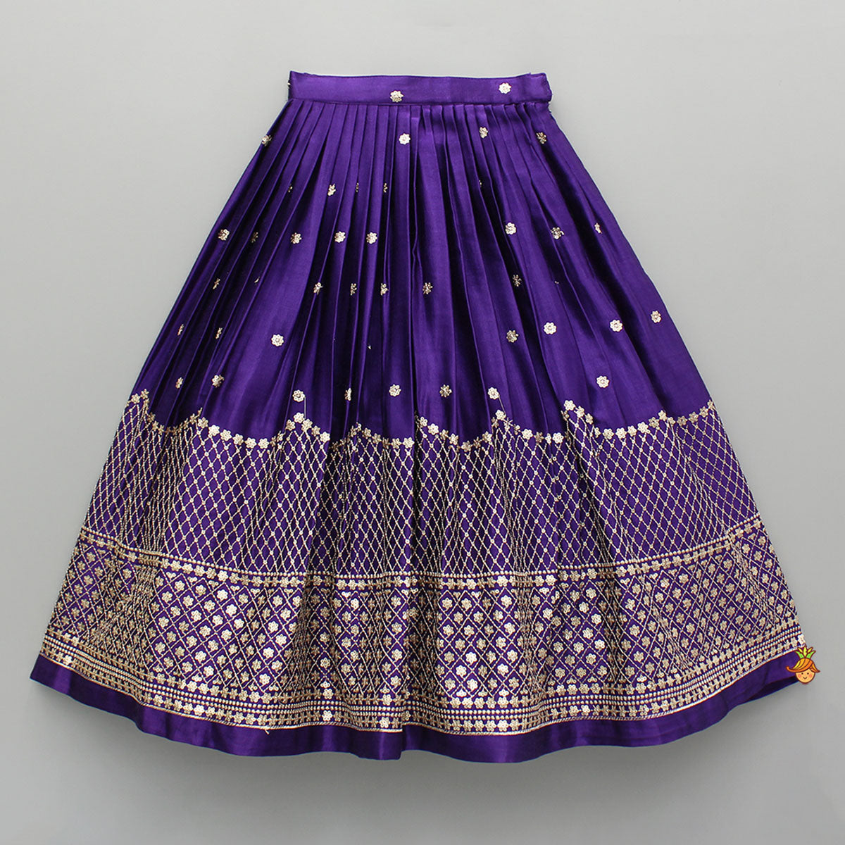 Pre Order: Sequin Embroidered Purple Lehenga