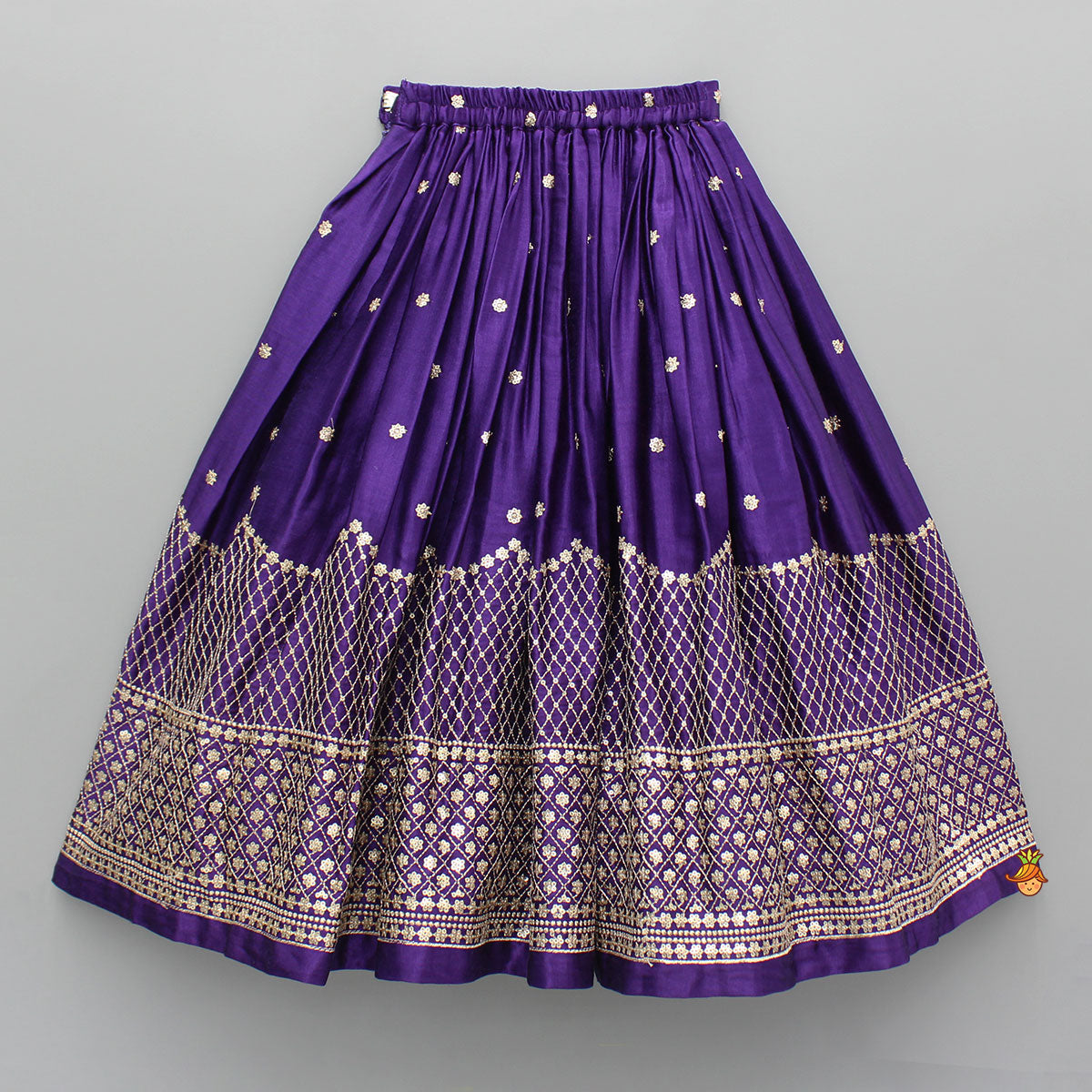 Pre Order: Sequin Embroidered Purple Lehenga