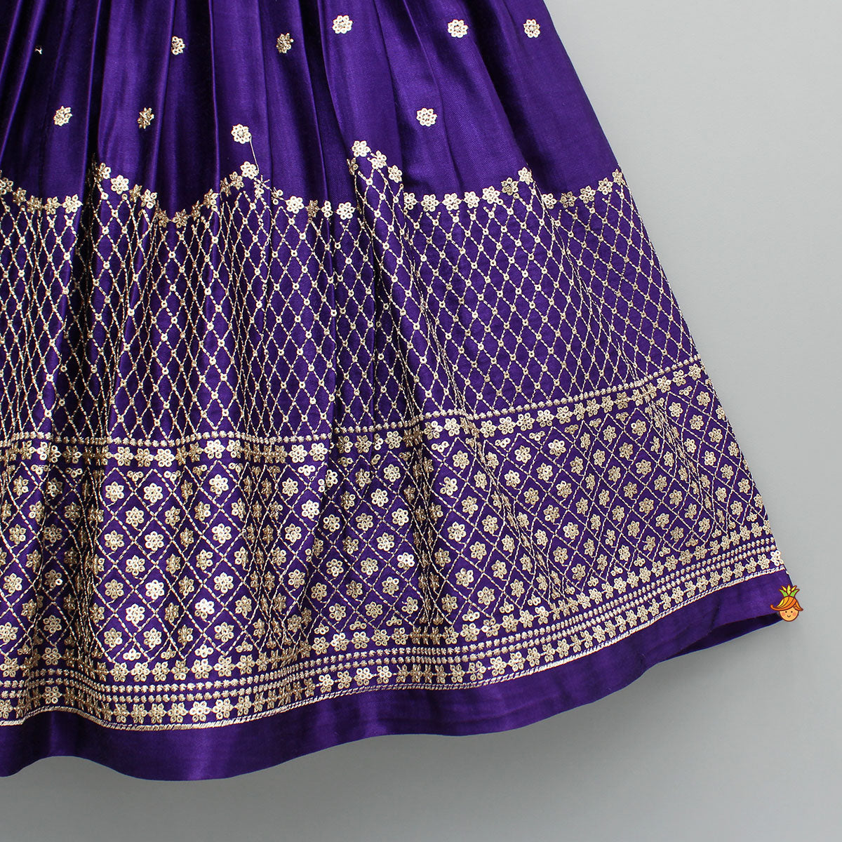 Pre Order: Sequin Embroidered Purple Lehenga