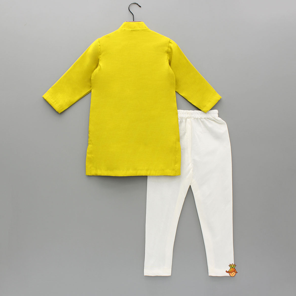 Pre Order: Mustard Embroidered Kurta and Churidar