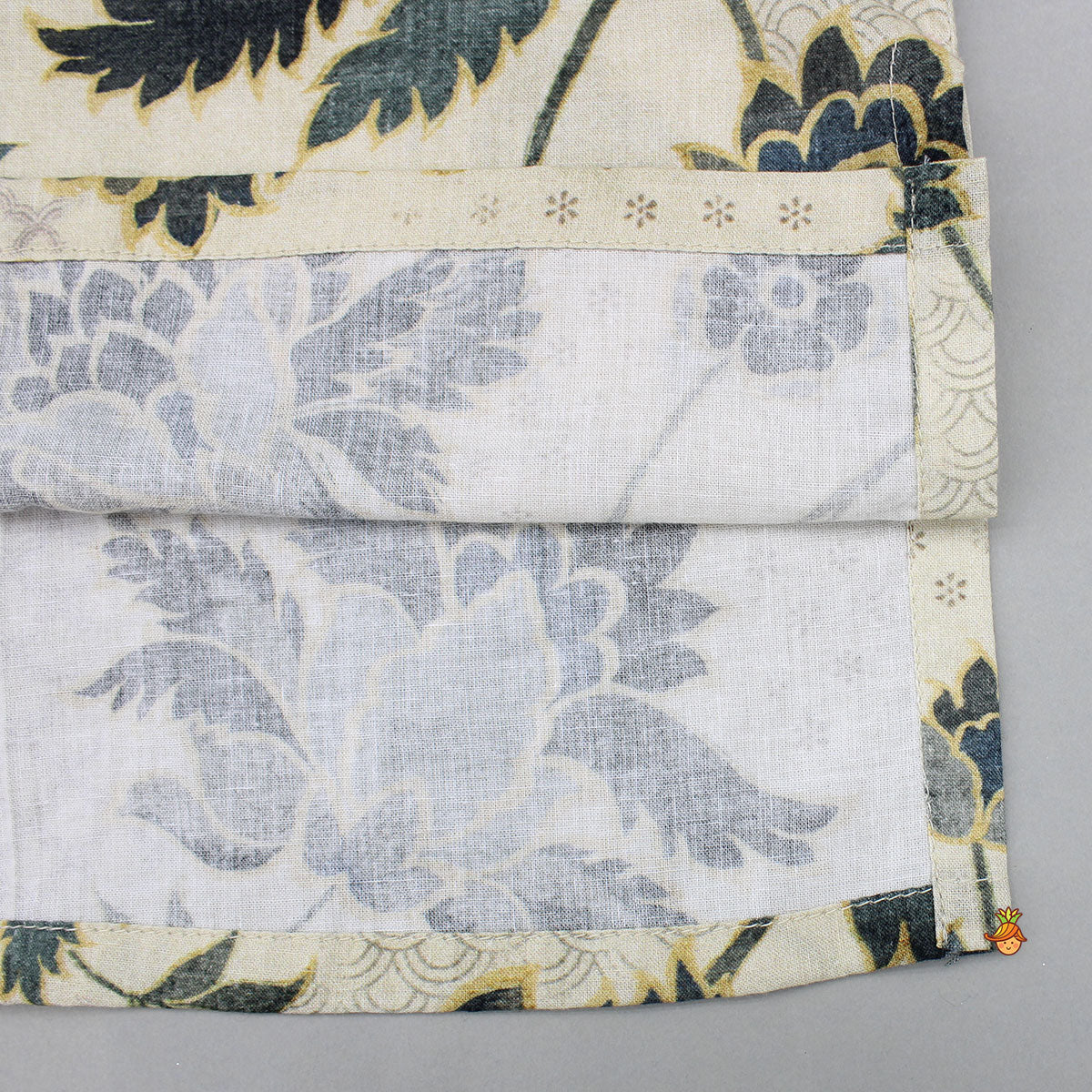 Pre Order: Printed Gota Lace Detailed Kurta And Dhoti