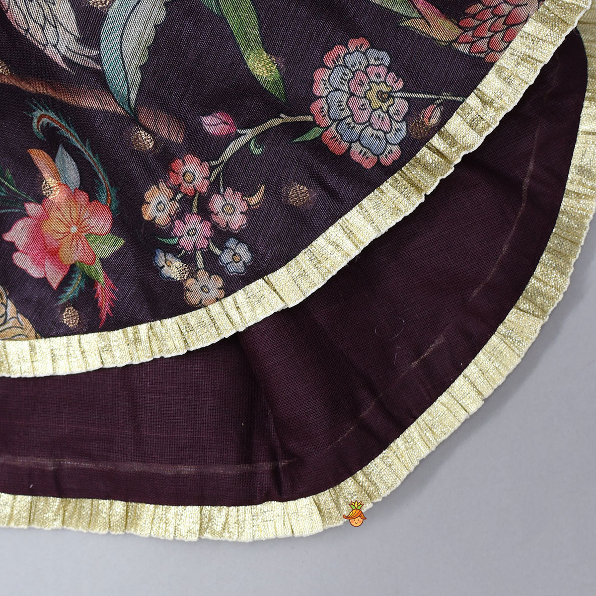 Pre Order: Multicolour Printed Jacket Style Peplum Top And Flared Palazzo