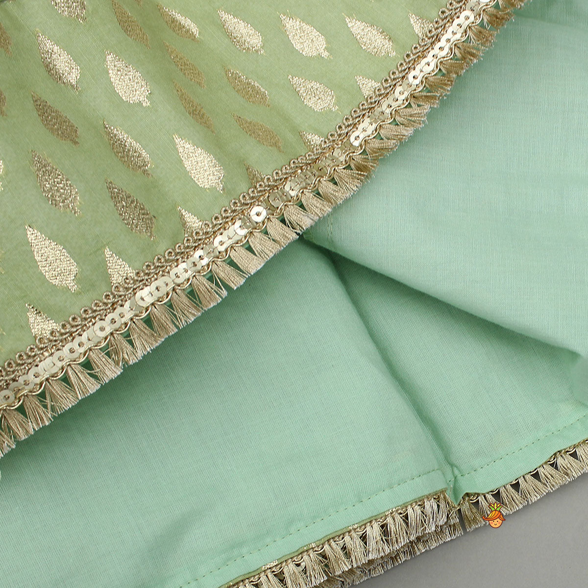 Pre Order: Chanderi Printed Long Kurti And Pant With Dupatta