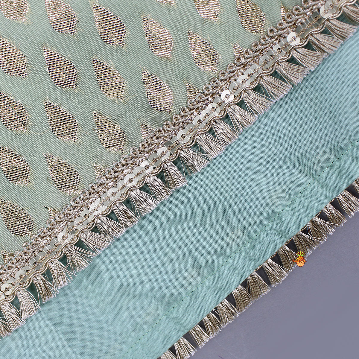 Pre Order: Chanderi Printed Long Kurti And Pant With Dupatta