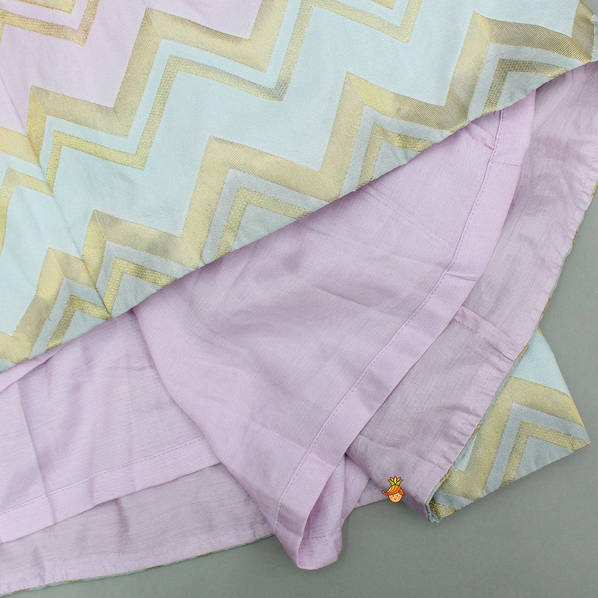 Pre Order: Lavender Embroidered Tie up Strap Top And Lehenga With Dupatta