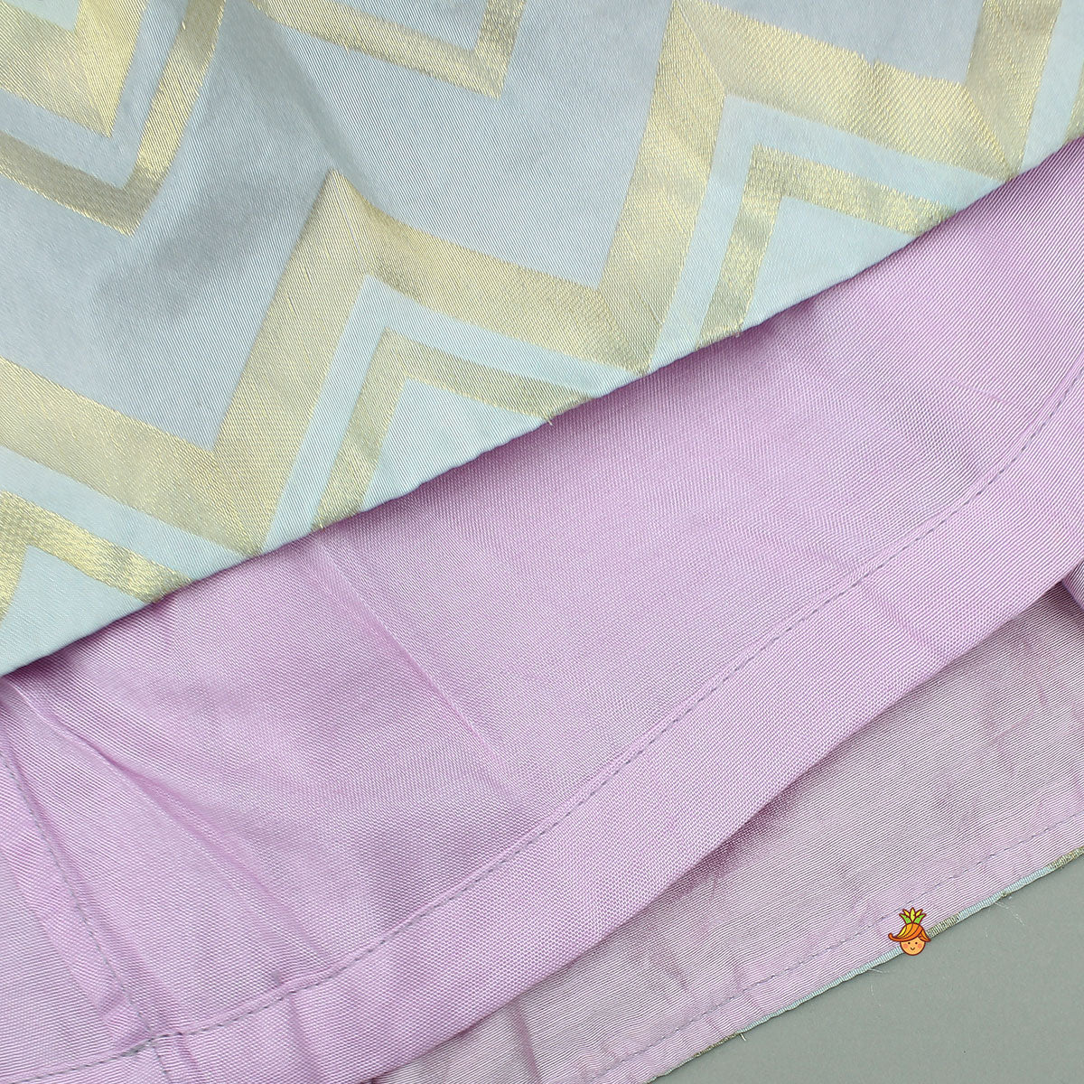 Pre Order: Lavender Embroidered Tie up Strap Top And Lehenga With Dupatta