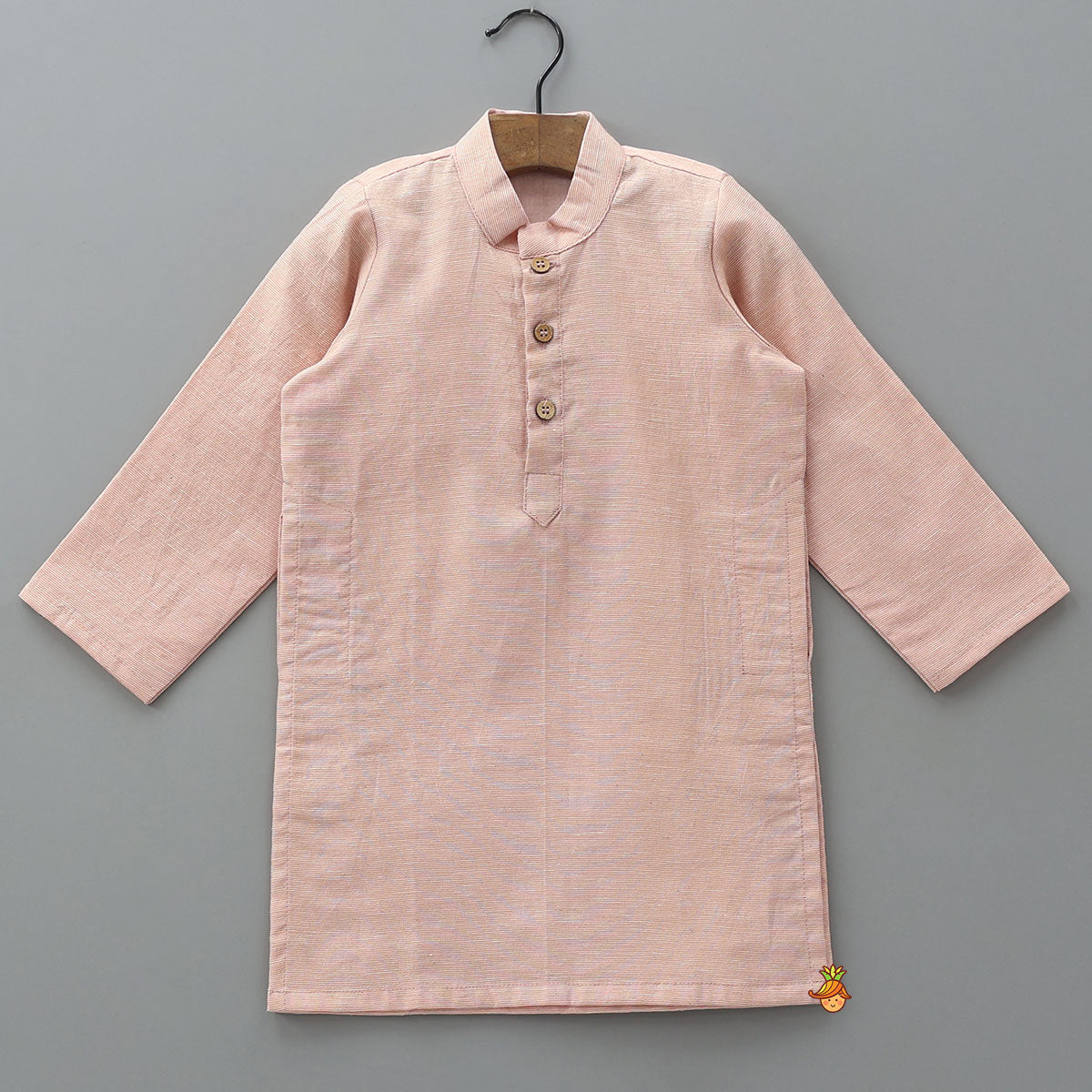 Pre Order: Pink Chanderi Kurta With Stylish Embroidered Jacket And Pyjama