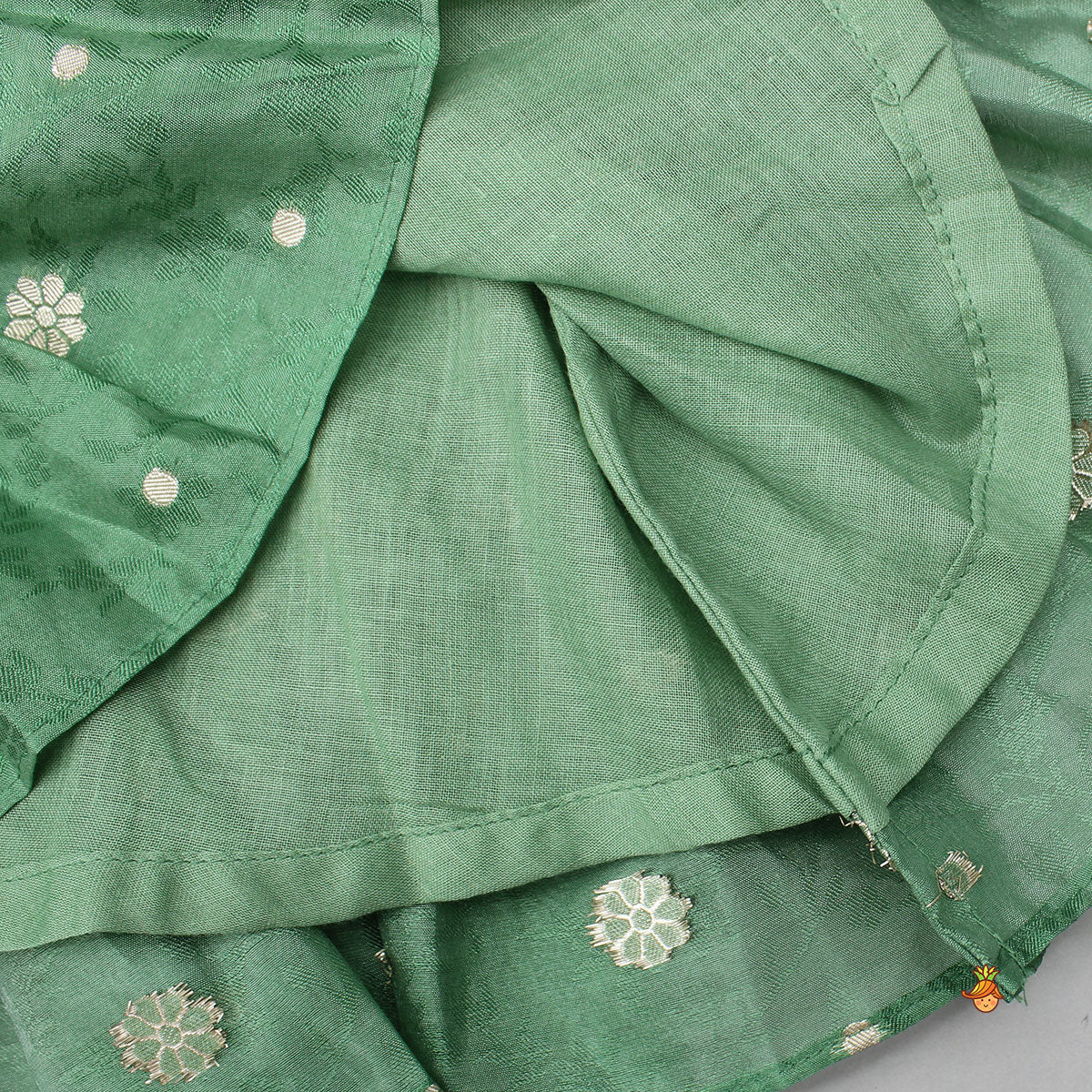 Pre Order: Halter Neck Embroidered Green Kurti
