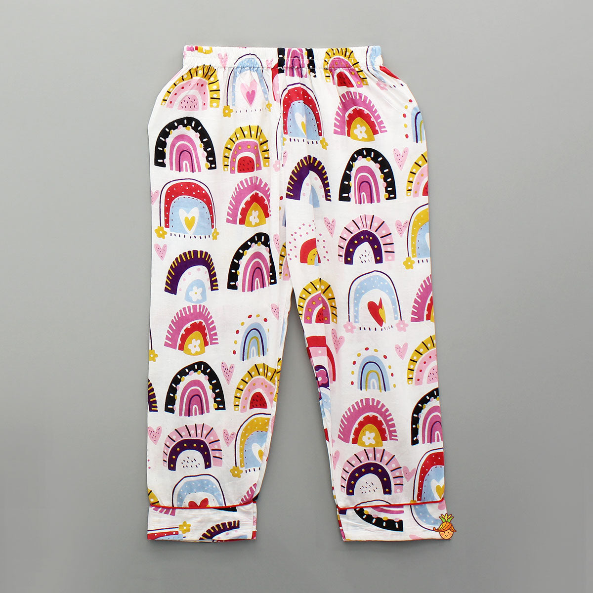 Multicolour Printed Notch Collar Sleepwear