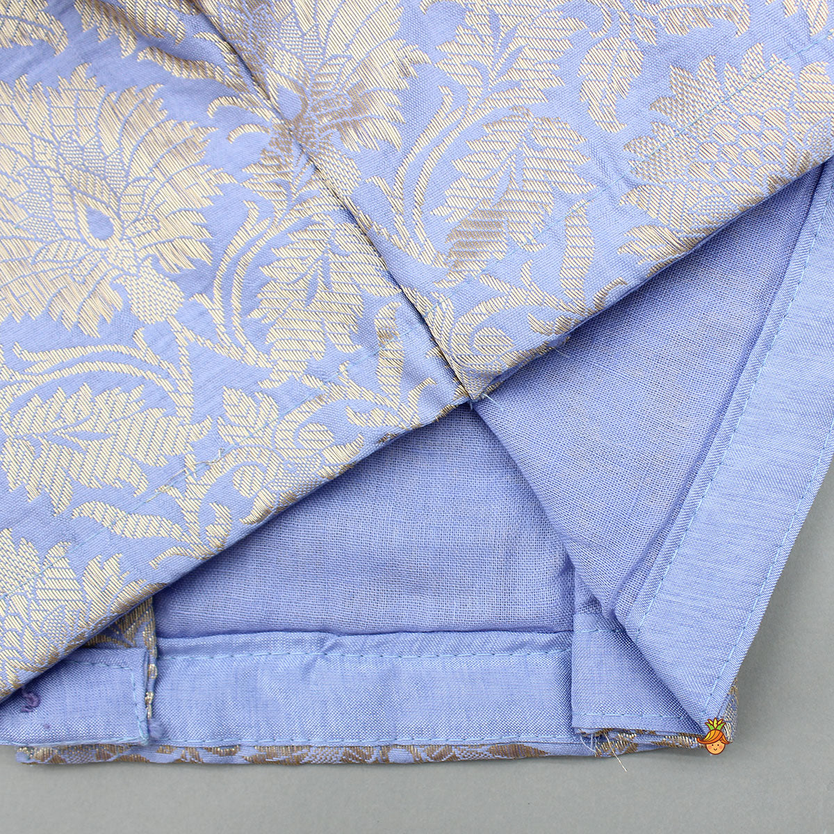 Pre Order: Lavender Embroidered Brocade Top And Lehenga With Dupatta