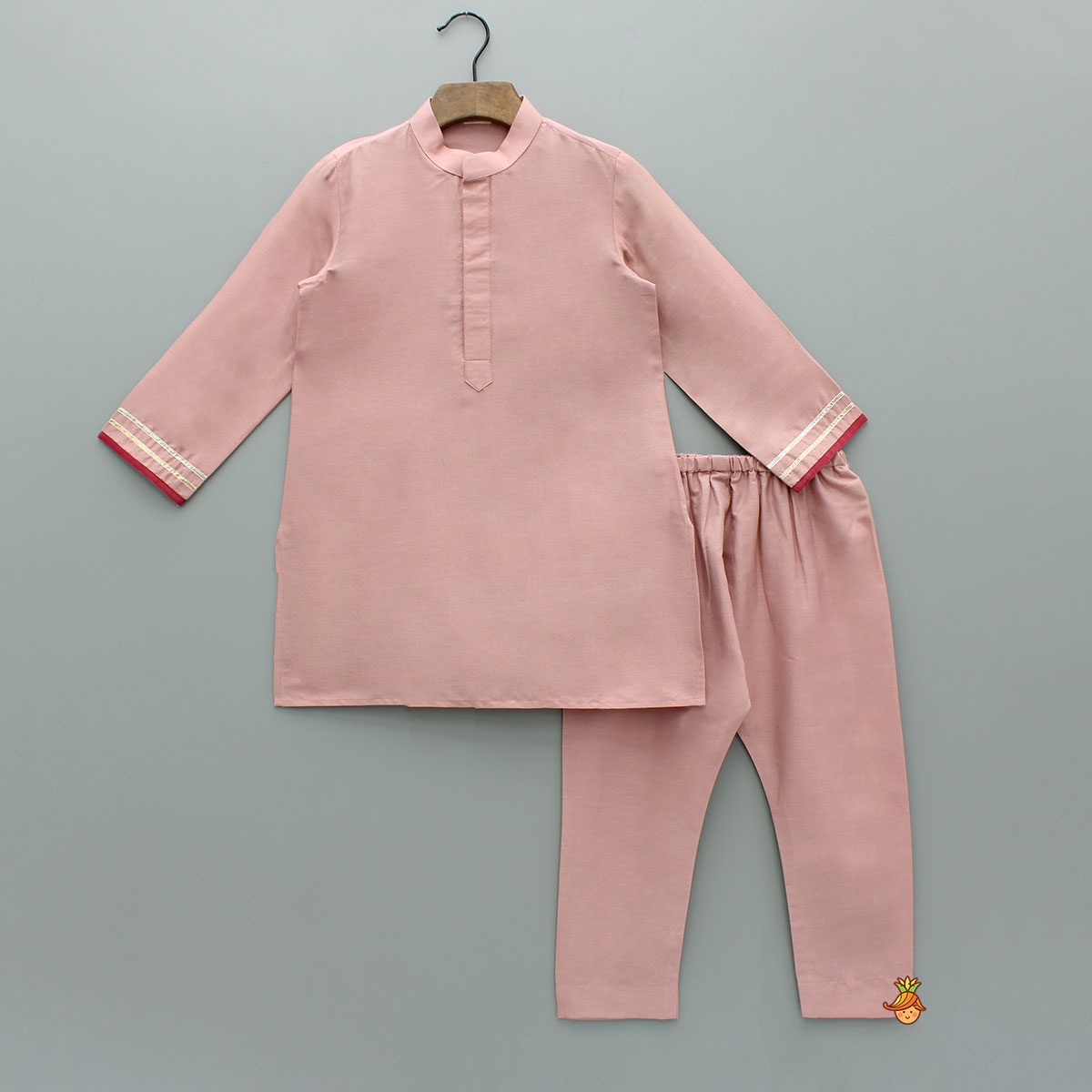 Pre Order: Kurta With Printed Embroidered Jacket And Pyjama